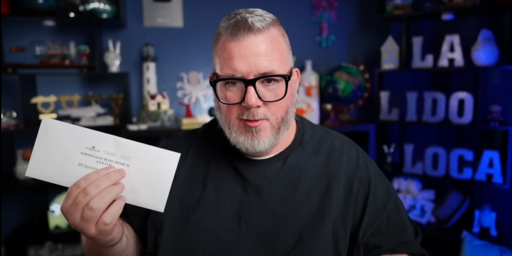 Tony with his medical bill 